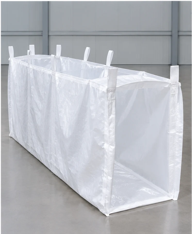 Bulk container liner installed in shipping container